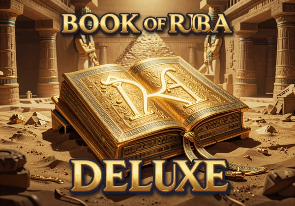 Book of Ra Deluxe Slot Cover mit &auml;gyptischem Buch und Pharao