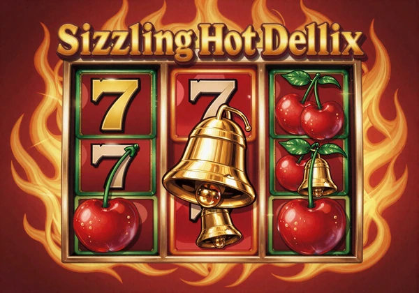 Sizzling Hot Deluxe Slot Cover mit Kirschen und roter Sieben
